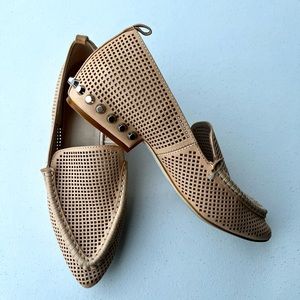 Tan Jeffrey Campbell Barnett Studded Loafers